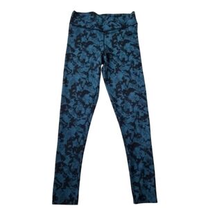 Yummie Heather Thomson Hannah blue black print full length leggings size M